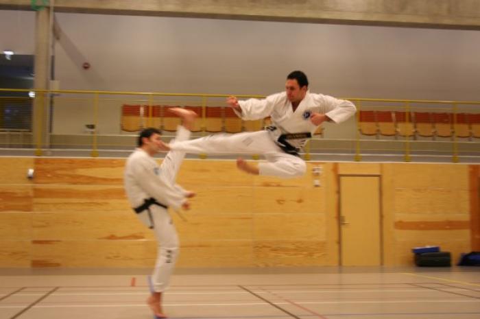 Me and Ronny Eidsvik doing a some kicking in 2006