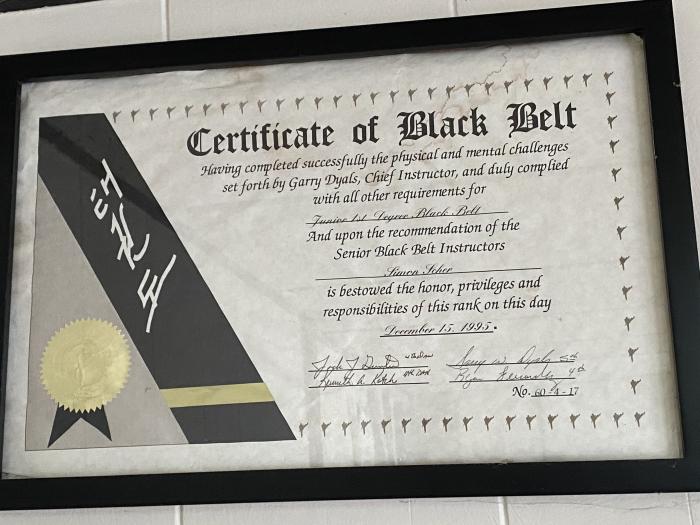Black belt 1st dan · December 15, 1995 · Promoted by Garry W Dyals