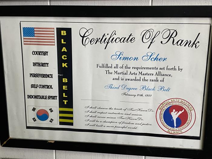 Black belt 3rd dan · February 20, 1999 · Promoted by Master Garry W Dyals and Ryan Fernandez