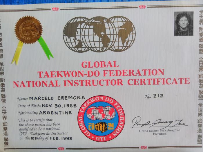 Black belt 2nd dan · February 10, 1993 · Promoted by Gran Master Tae Jung Park