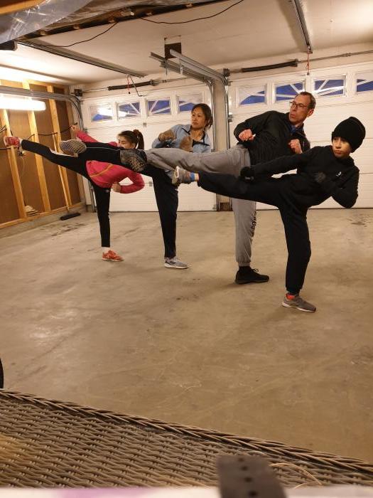 Me and my family, in the garage (corona winter training)