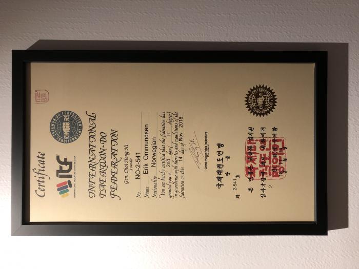 Black belt 2nd dan · November 14, 2018 · Promoted by Hallgeir Betele