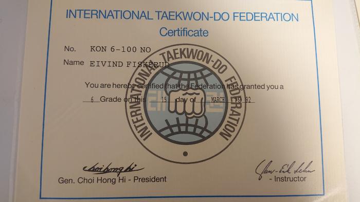 Green belt · March 15, 1992 · Promoted by Jan Erik Lehn