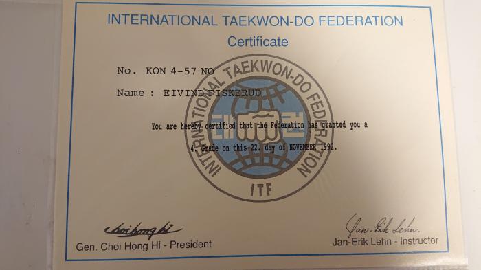 Blue belt · November 22, 1992 · Promoted by Jan-Erik Lehn