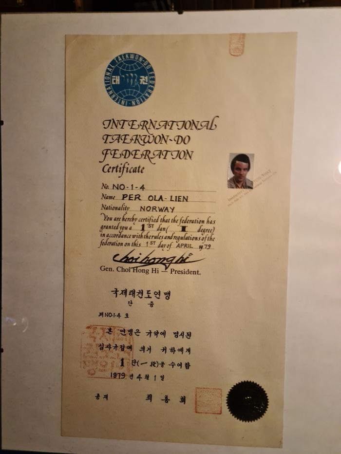 Black belt 1st dan · April 1, 1979 · Promoted by Tien Ton That