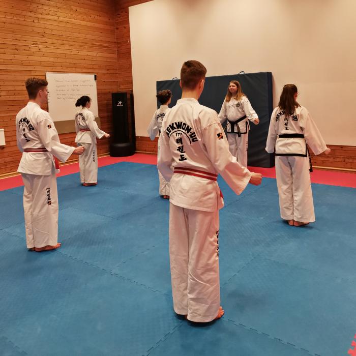 My son assisting me in teaching the juniors today.
