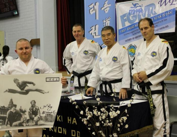 At a seminar with First Grandmaster Rhee Ki Ha, Grandmaster Cutler and Grandmaster O'Neill
