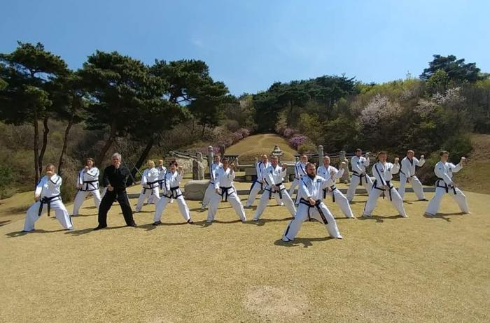Practicing Po Eun at his burial mound in Korea