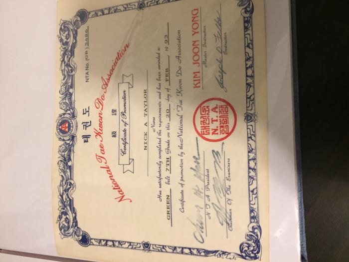 Green belt · April 24, 1993 · Promoted by Joon Yong Kim