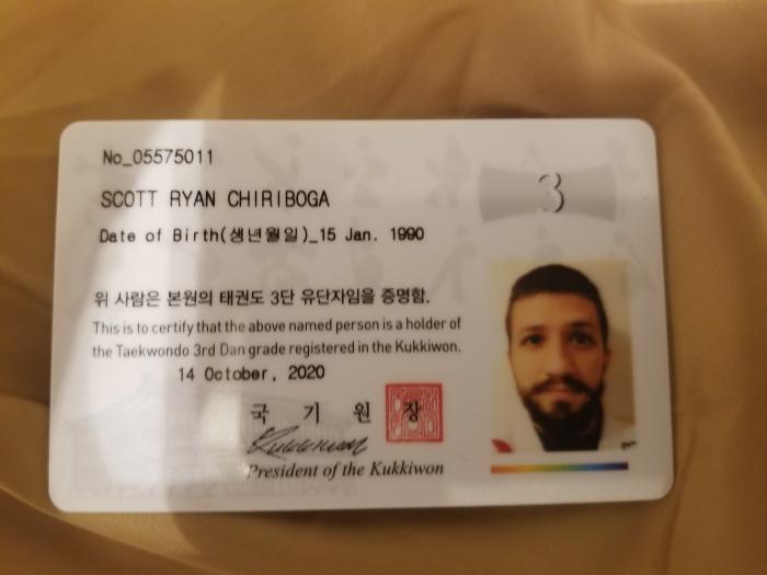Kukkiwon Membership Card