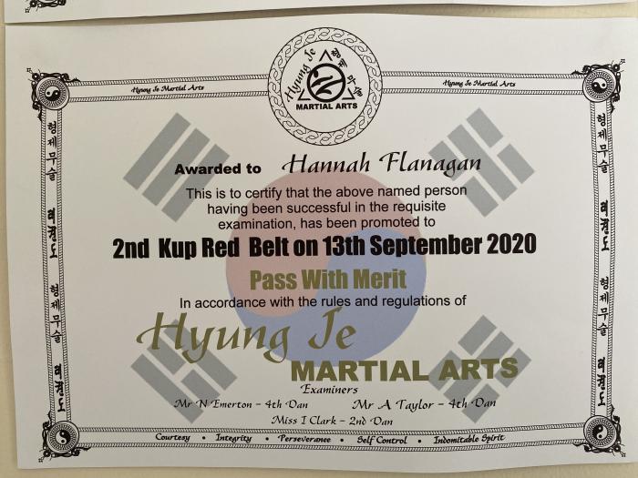 Red belt · September 13, 2020 · Promoted by Neil Emerton