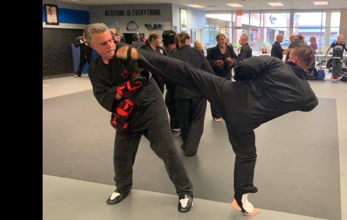 Some sparring at super foot seminar.