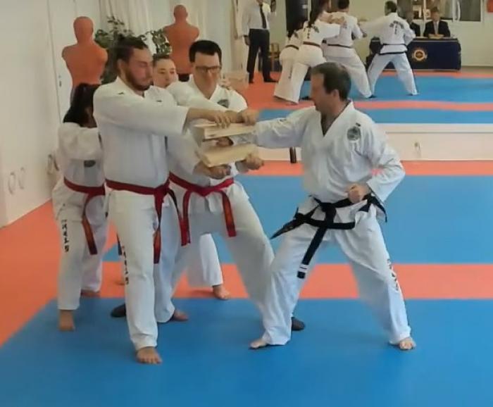 Breaking with knifehand. Grading June 12th 2021