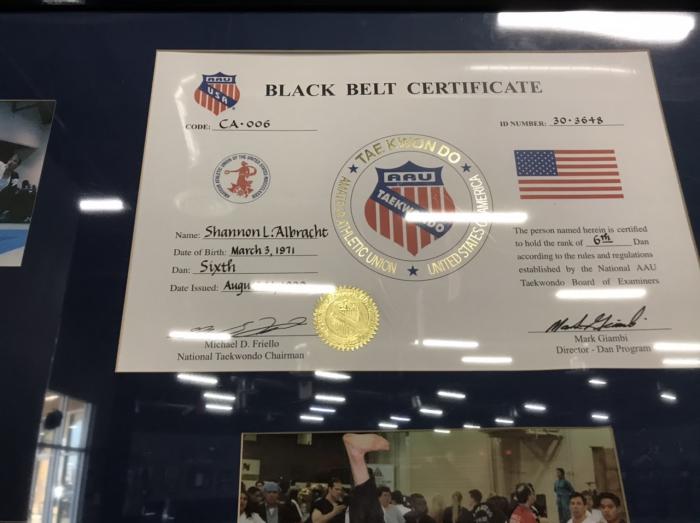 Black belt 6th dan · August 23, 2010 · Promoted by AAU Board